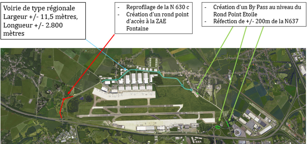 Aéroport de Liège – Zones d&rsquo;activités économiques – Aménagement de l&rsquo;accessibilité